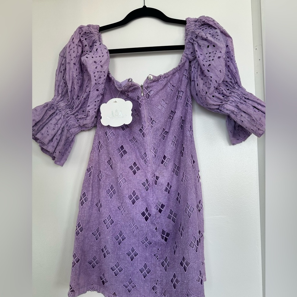 NBW off the shoulder vintage boutique purple dress